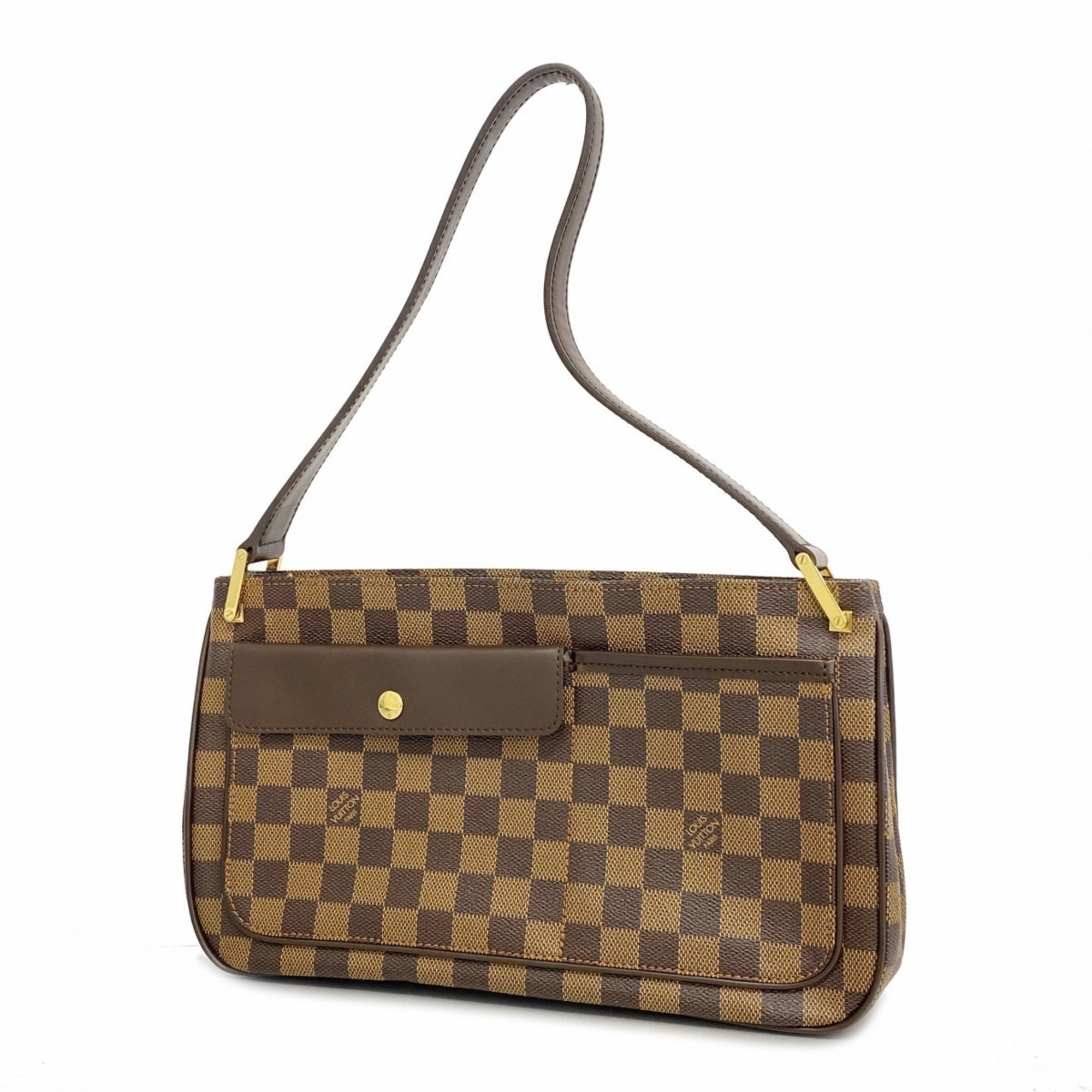 Louis Vuitton Shoulder Bag Damier Aubergine N51129 Ebene Ladies