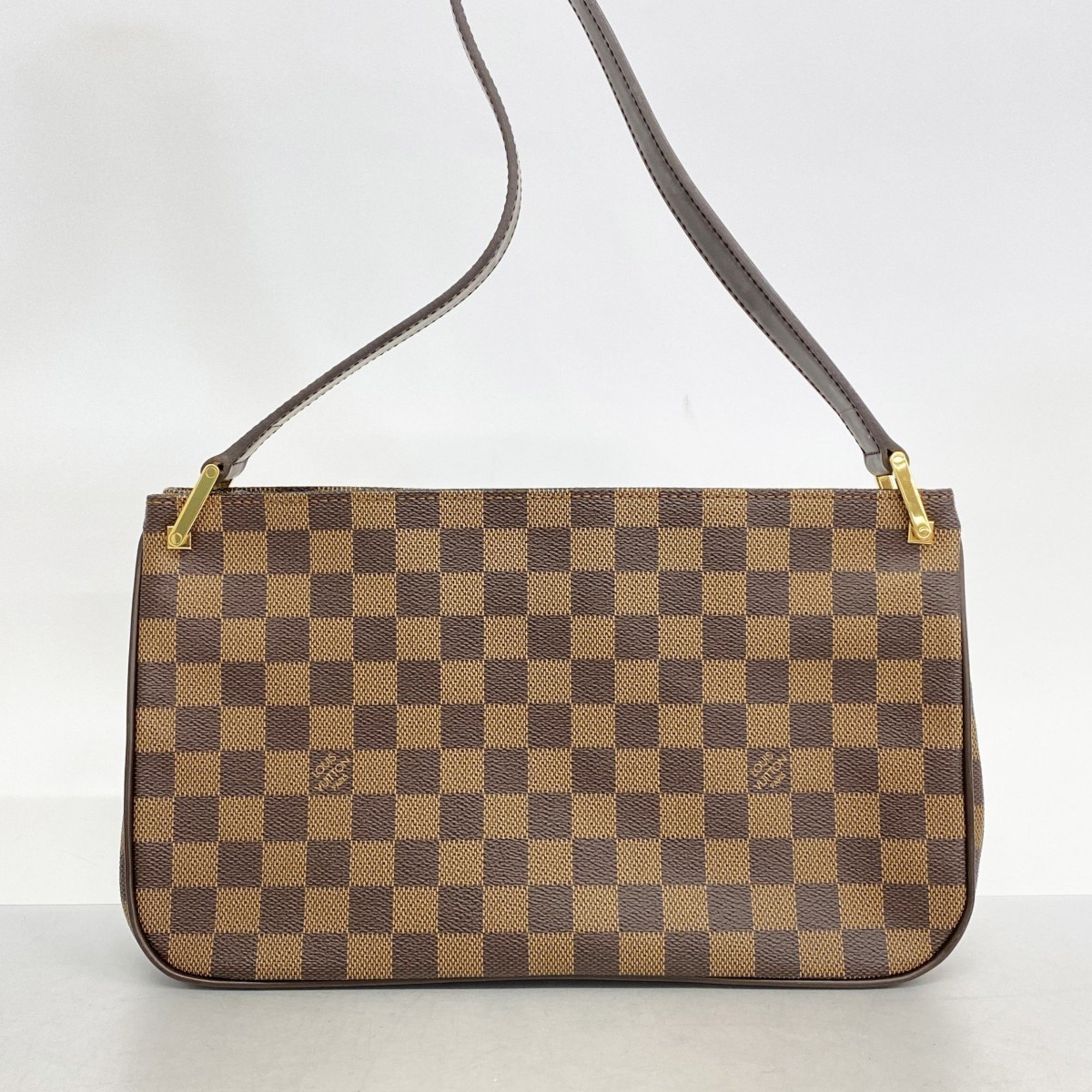 Louis Vuitton Shoulder Bag Damier Aubergine N51129 Ebene Ladies