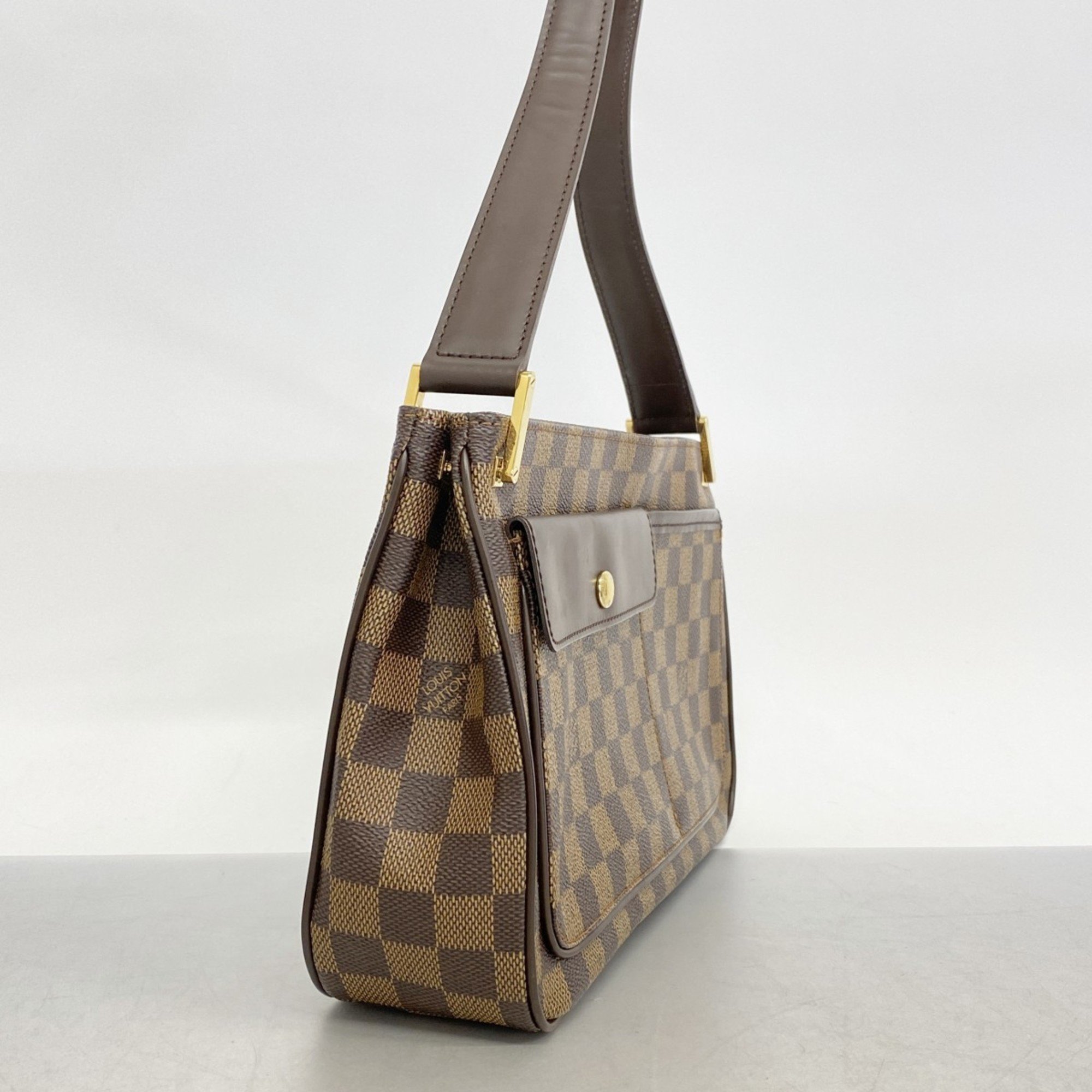 Louis Vuitton Shoulder Bag Damier Aubergine N51129 Ebene Ladies