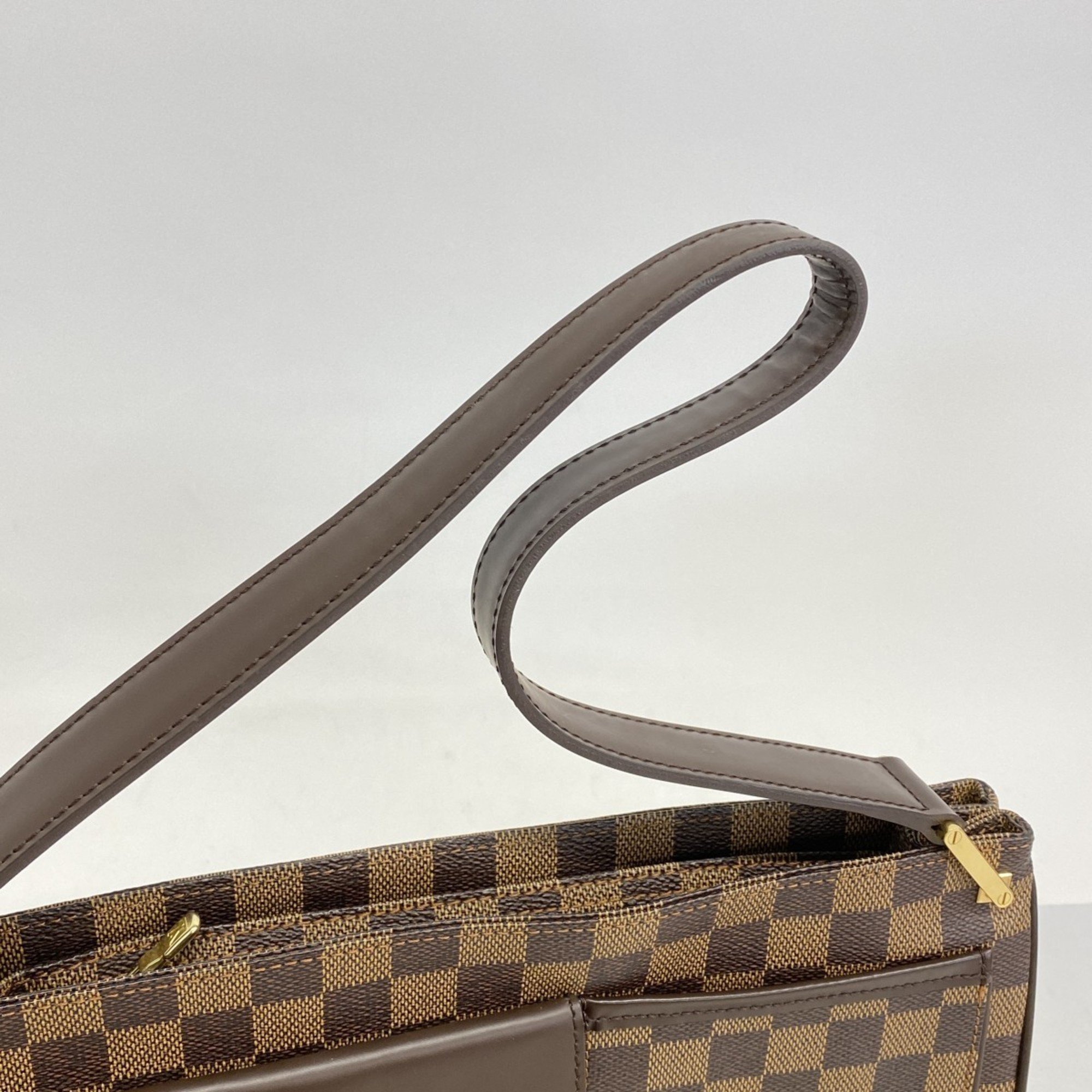 Louis Vuitton Shoulder Bag Damier Aubergine N51129 Ebene Ladies