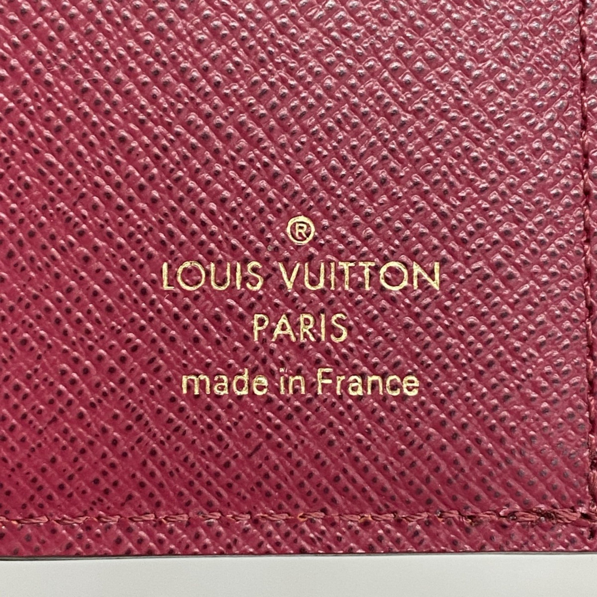 Louis Vuitton Tri-fold Wallet Monogram Portefeuille Zoe M62932 Fuchsia Women's