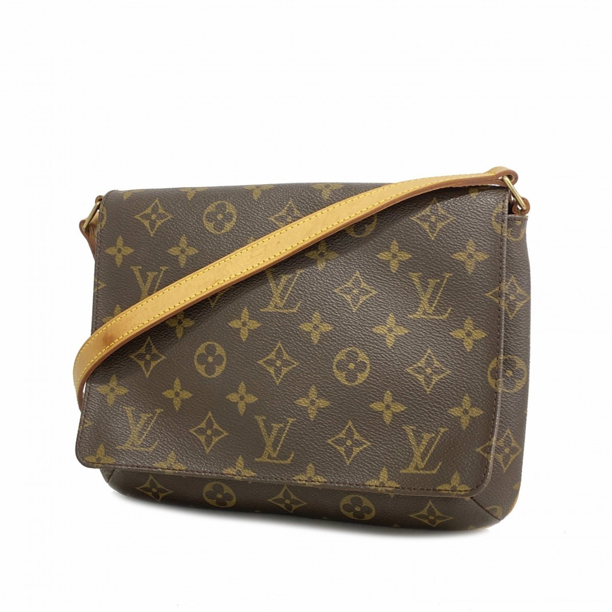 Louis Vuitton Shoulder Bag Monogram Musette Tango Long Strap M51388 Brown Women's