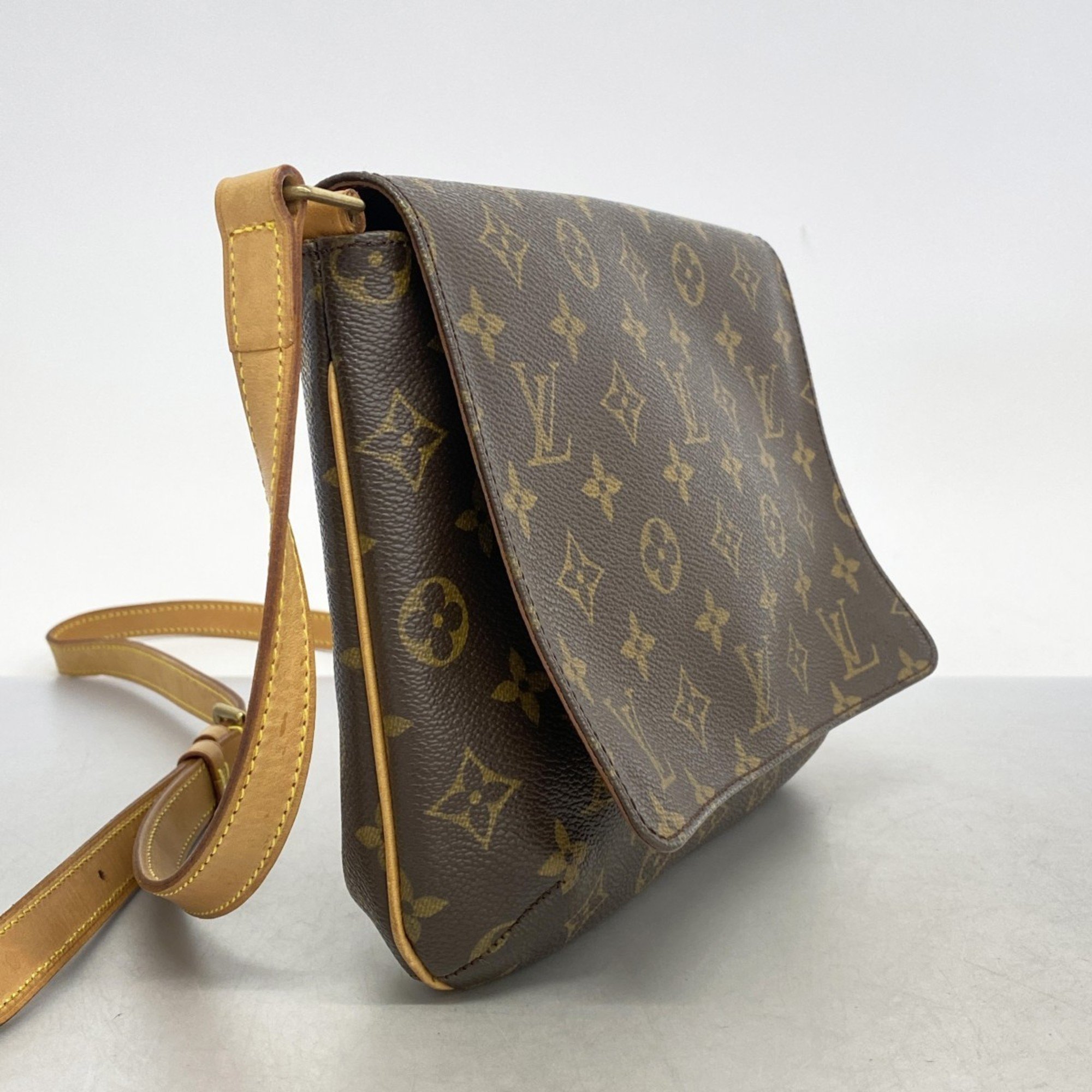 Louis Vuitton Shoulder Bag Monogram Musette Tango Long Strap M51388 Brown Women's