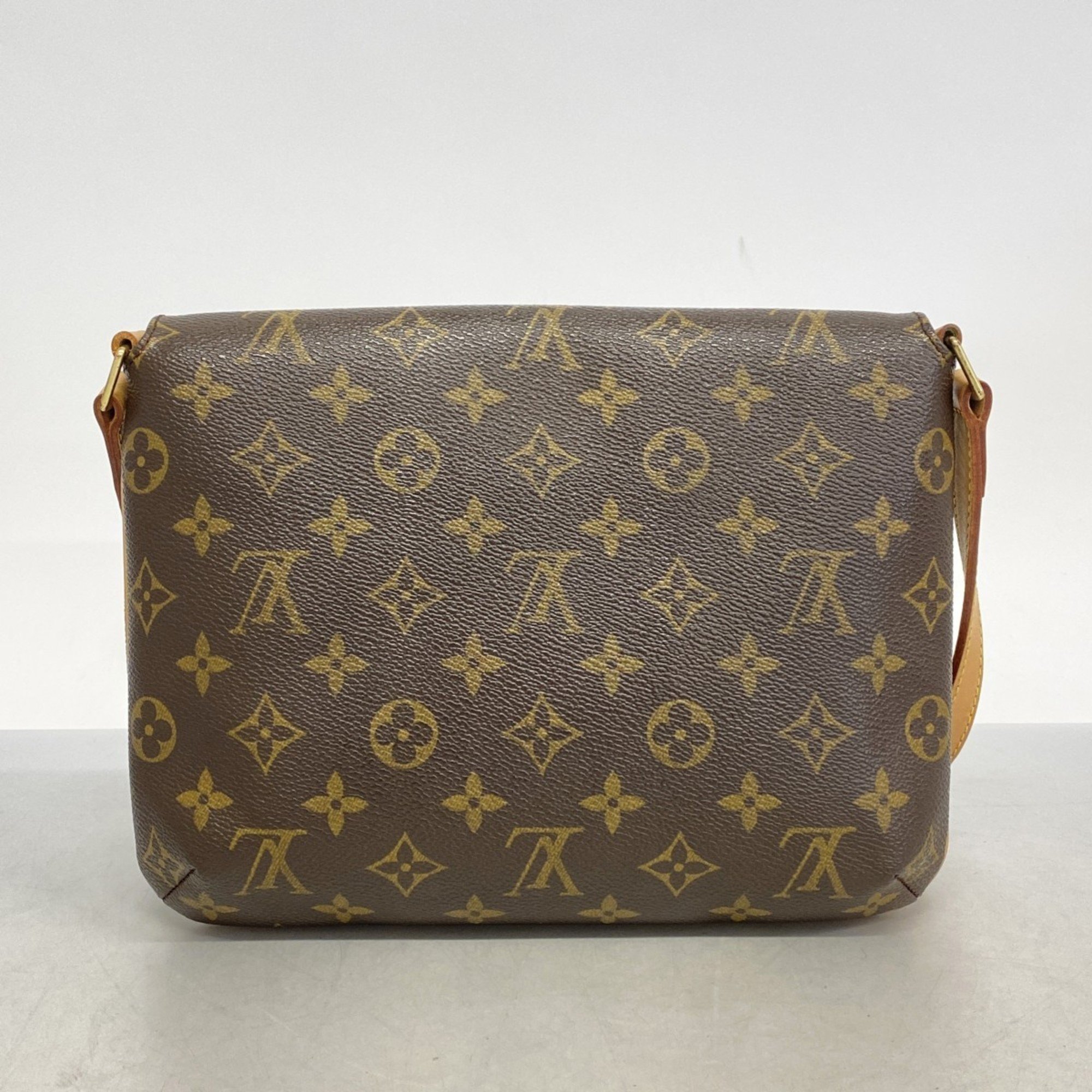 Louis Vuitton Shoulder Bag Monogram Musette Tango Long Strap M51388 Brown Women's