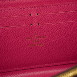 Louis Vuitton Long Wallet Monogram Portefeuille Clemence M64201 Brown Hot Pink Ladies