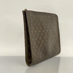 Louis Vuitton Clutch Bag Monogram Poche Document M53456 Brown Men's Women's