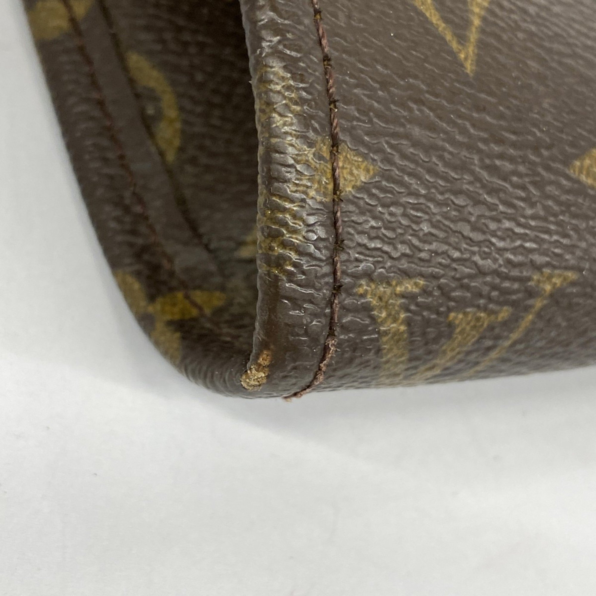 Louis Vuitton Clutch Bag Monogram Poche Document M53456 Brown Men's Women's