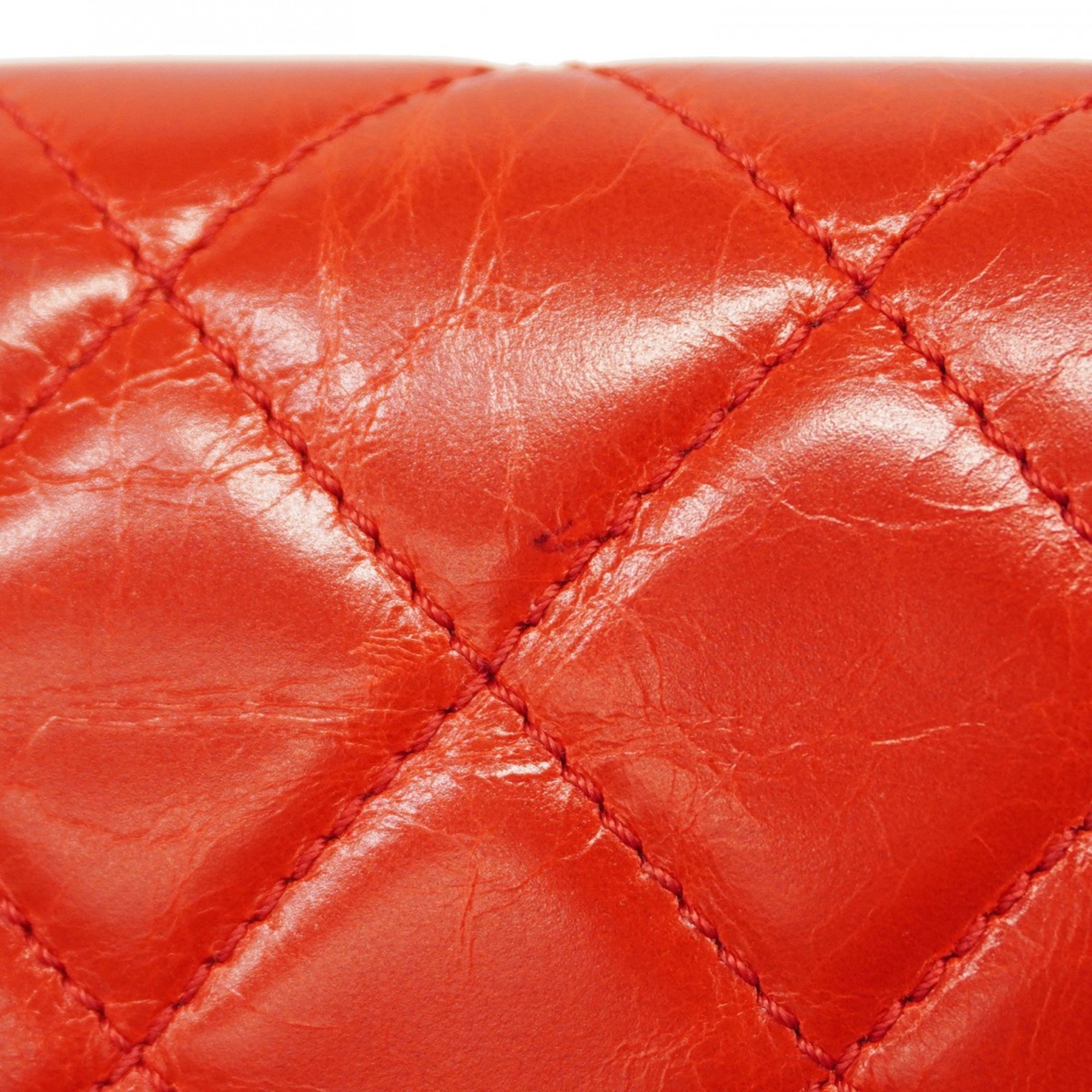 Chanel Shoulder Bag Matelasse Leather Red Women's