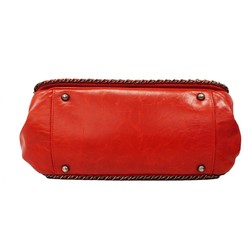 Chanel Shoulder Bag Matelasse Leather Red Women's