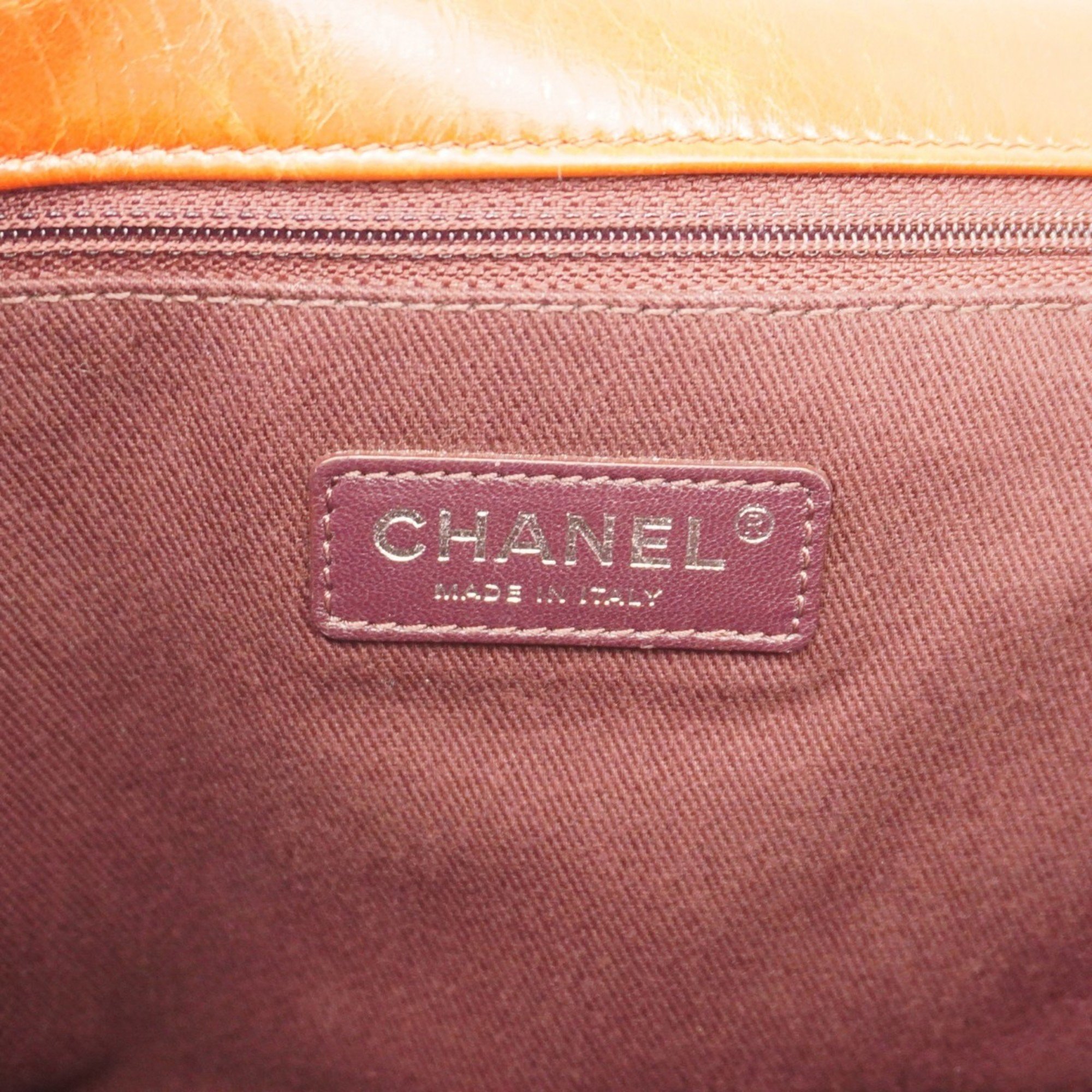 Chanel Shoulder Bag Matelasse Leather Red Women's