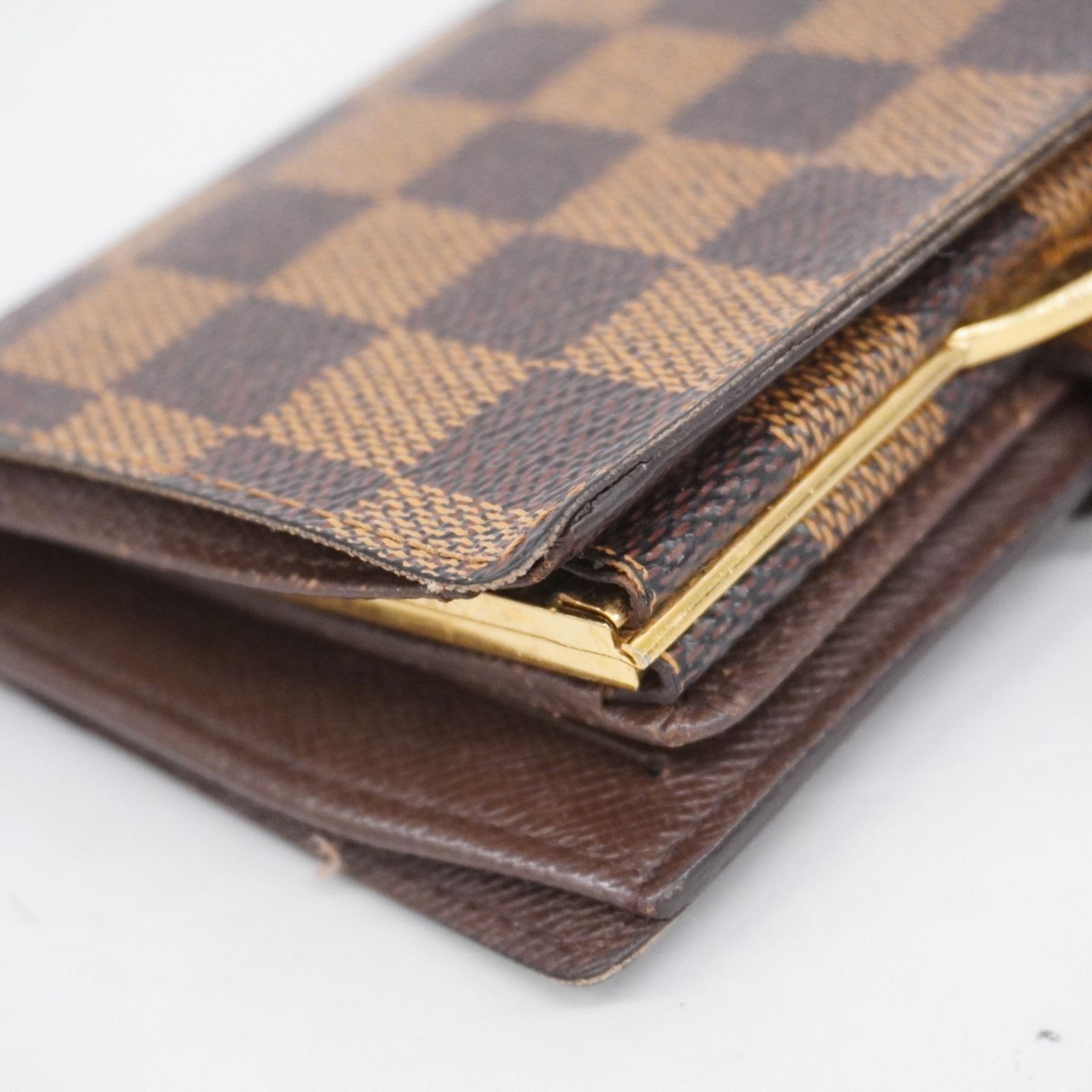 Louis Vuitton Wallet Damier Porte Monnaie Biennois N61664 Ebene Ladies