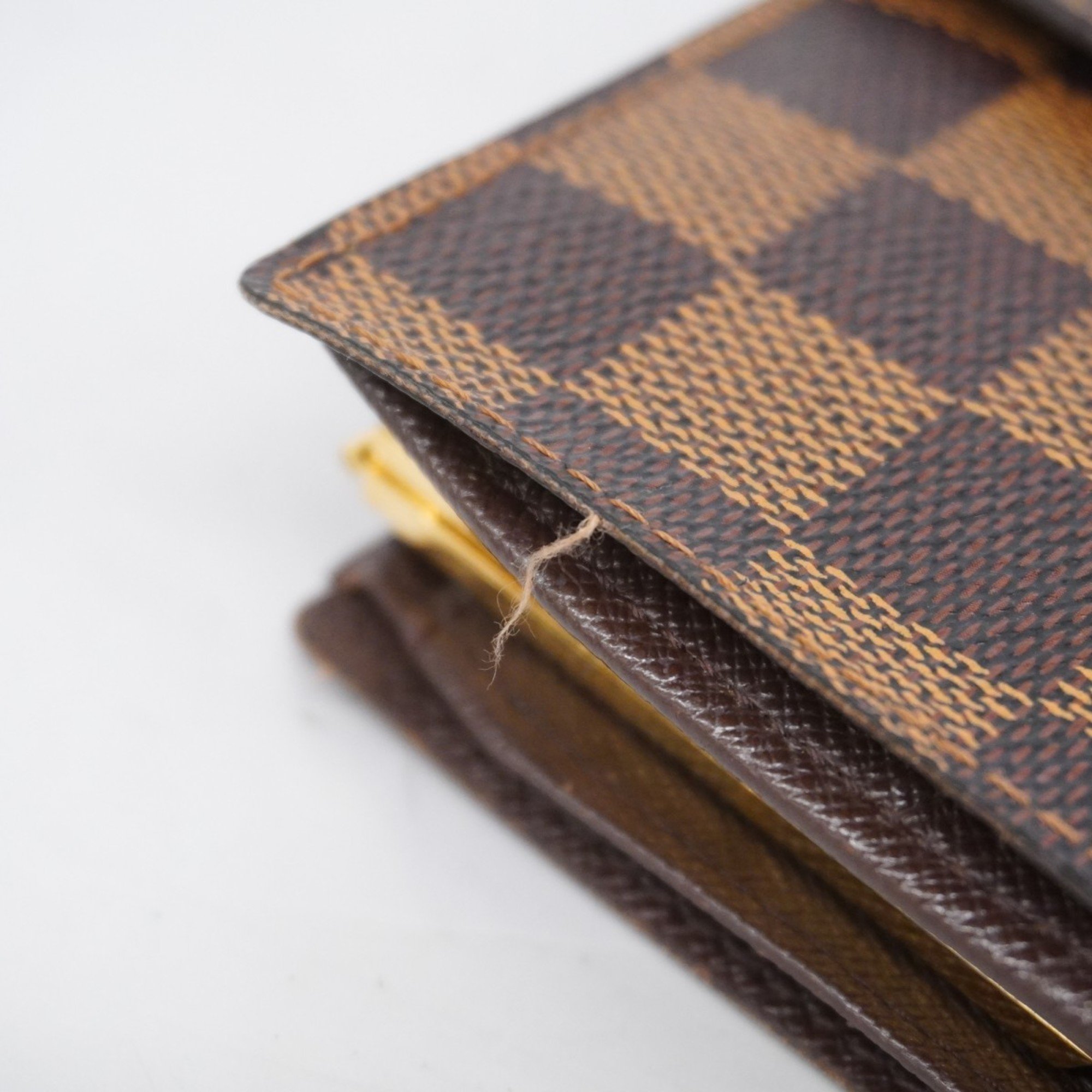 Louis Vuitton Wallet Damier Porte Monnaie Biennois N61664 Ebene Ladies