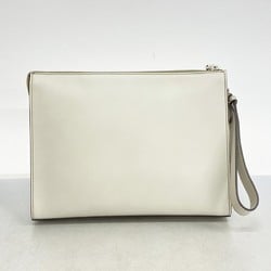 Fendi clutch bag leather grey ladies