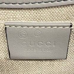 Gucci Shoulder Bag Horsebit Micro Guccissima 449635 Leather Greige Champagne Women's