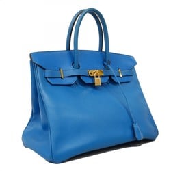 Hermes handbag Birkin 35 Couchvel Blue France B stamped ladies