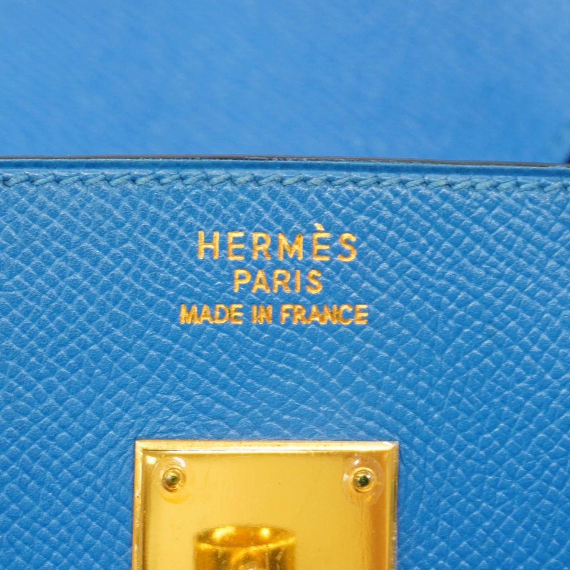 Hermes handbag Birkin 35 Couchvel Blue France B stamped ladies