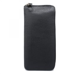 Louis Vuitton Long Wallet Cuir Taurillon Zippy Vertical M58412 Noir Men's