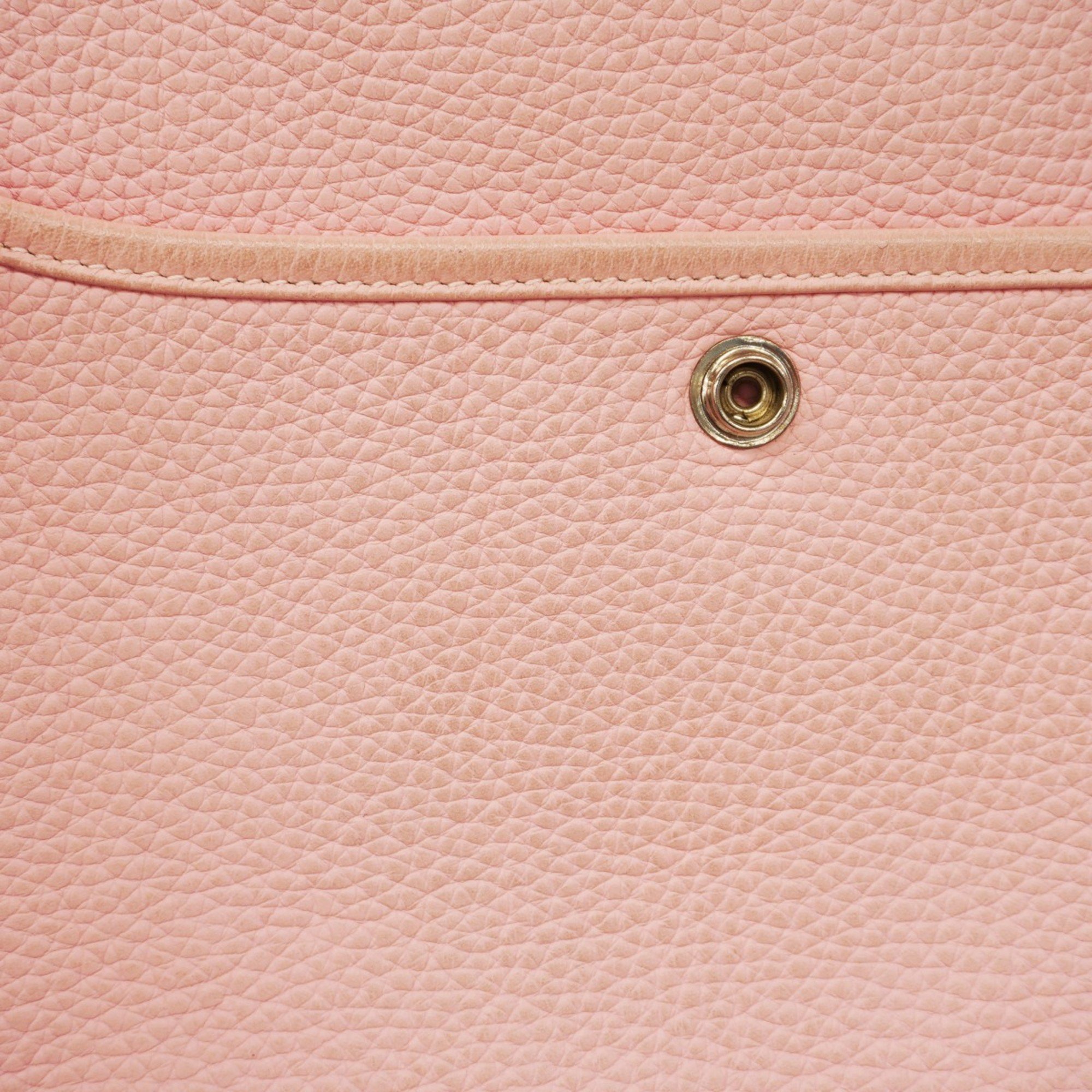 Hermes Shoulder Bag Evelyn PM Taurillon Clemence Rose Sakura T Stamp Ladies