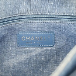 Chanel Shoulder Bag Matelasse Denim Blue Women's