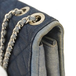 Chanel Shoulder Bag Matelasse Denim Blue Women's