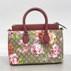 Gucci Tote Bag GG Blooms 409534 Brown Multicolor Women's