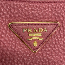 Prada Shoulder Bag Leather Pink Women's