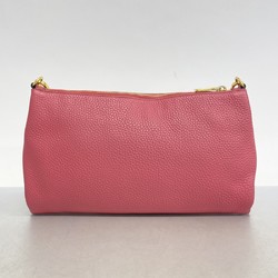 Prada Shoulder Bag Leather Pink Women's