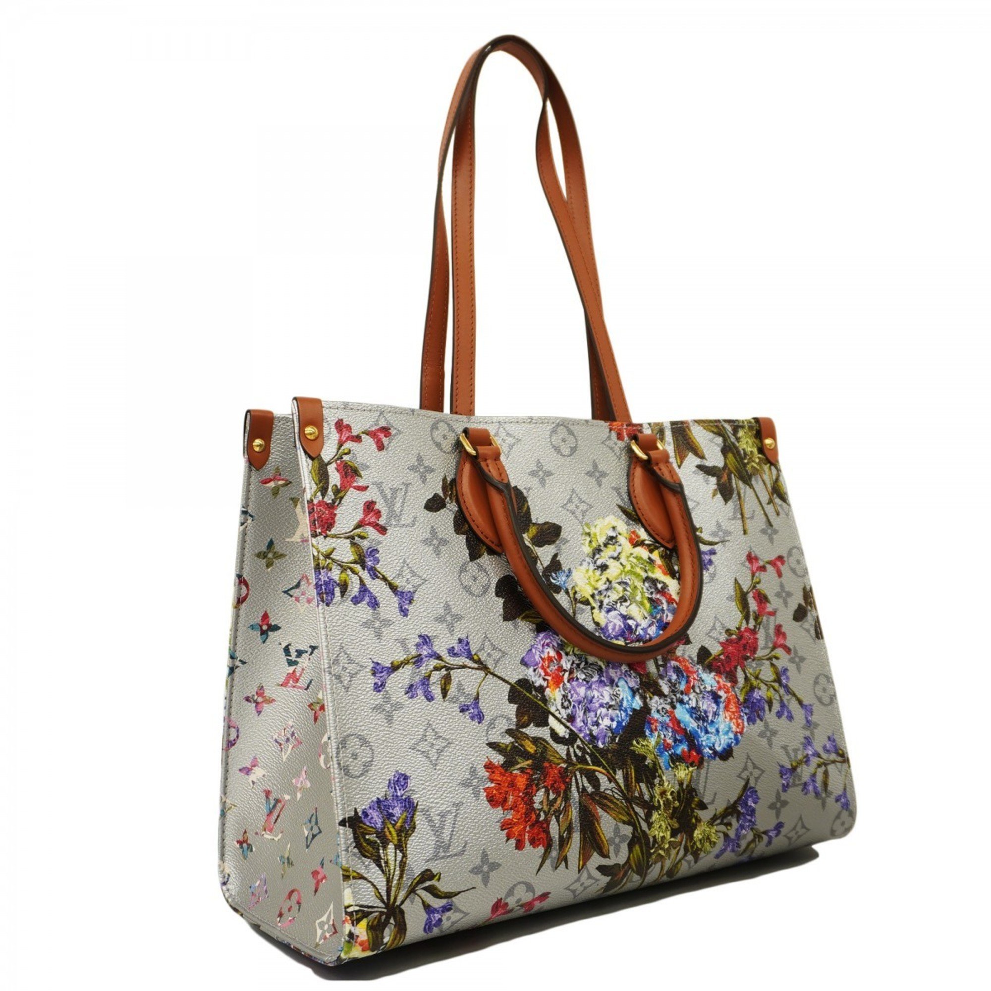 Louis Vuitton Tote Bag Monogram LV Garden On the Go M21233 Silver Ladies