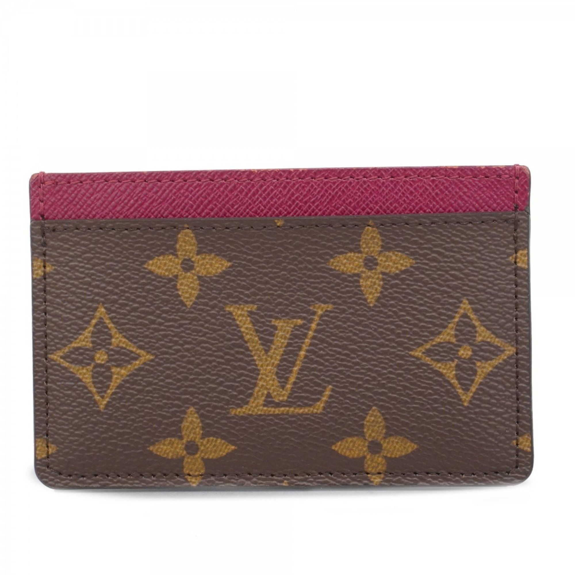 Louis Vuitton Business Card Holder/Card Case Monogram Porte Carte Sample M60703 Fuchsia Women's