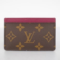 Louis Vuitton Business Card Holder/Card Case Monogram Porte Carte Sample M60703 Fuchsia Women's