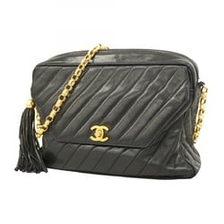 Chanel Shoulder Bag Brilliant Leather Black Women's