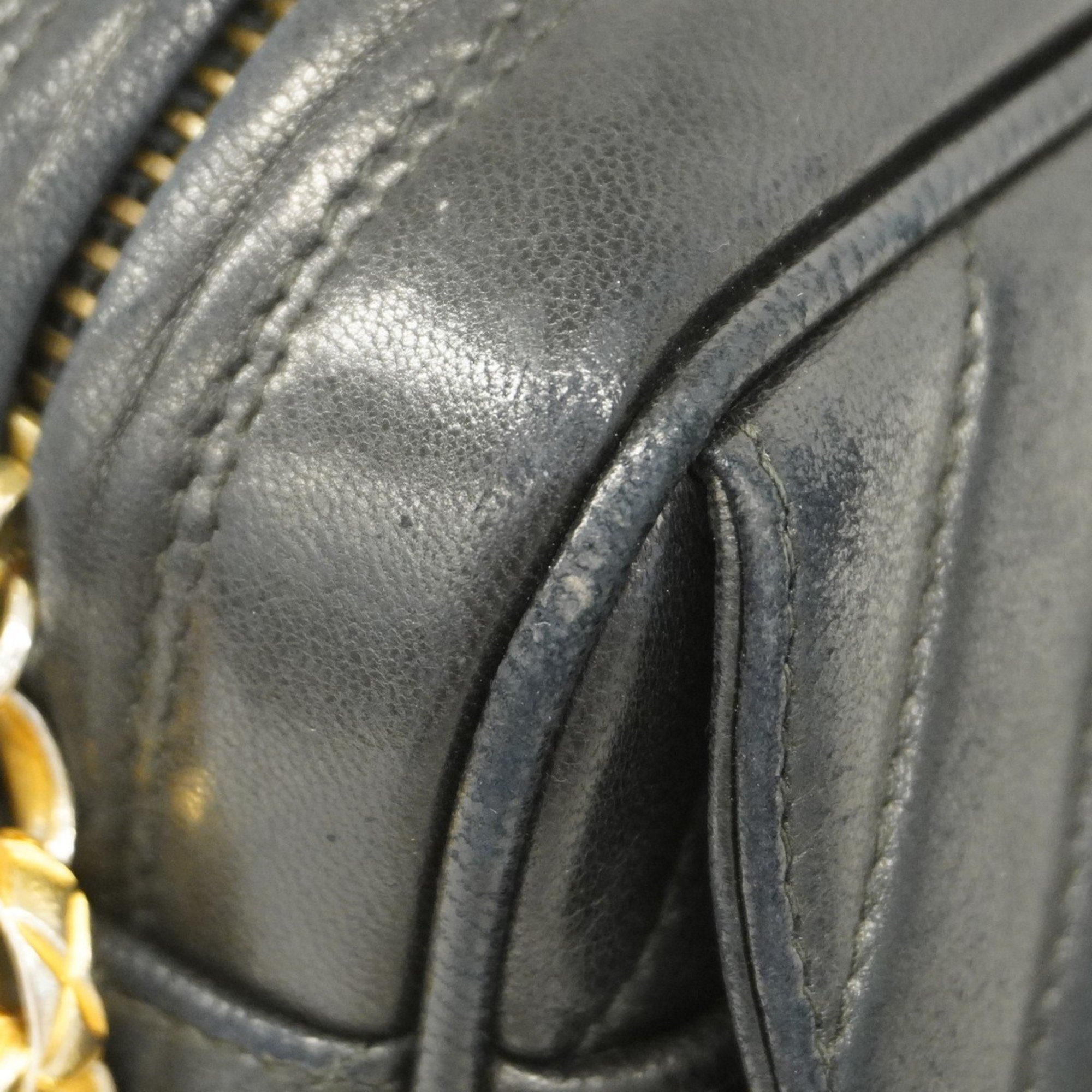 Chanel Shoulder Bag Brilliant Leather Black Women's