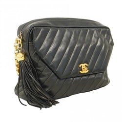 Chanel Shoulder Bag Brilliant Leather Black Women's