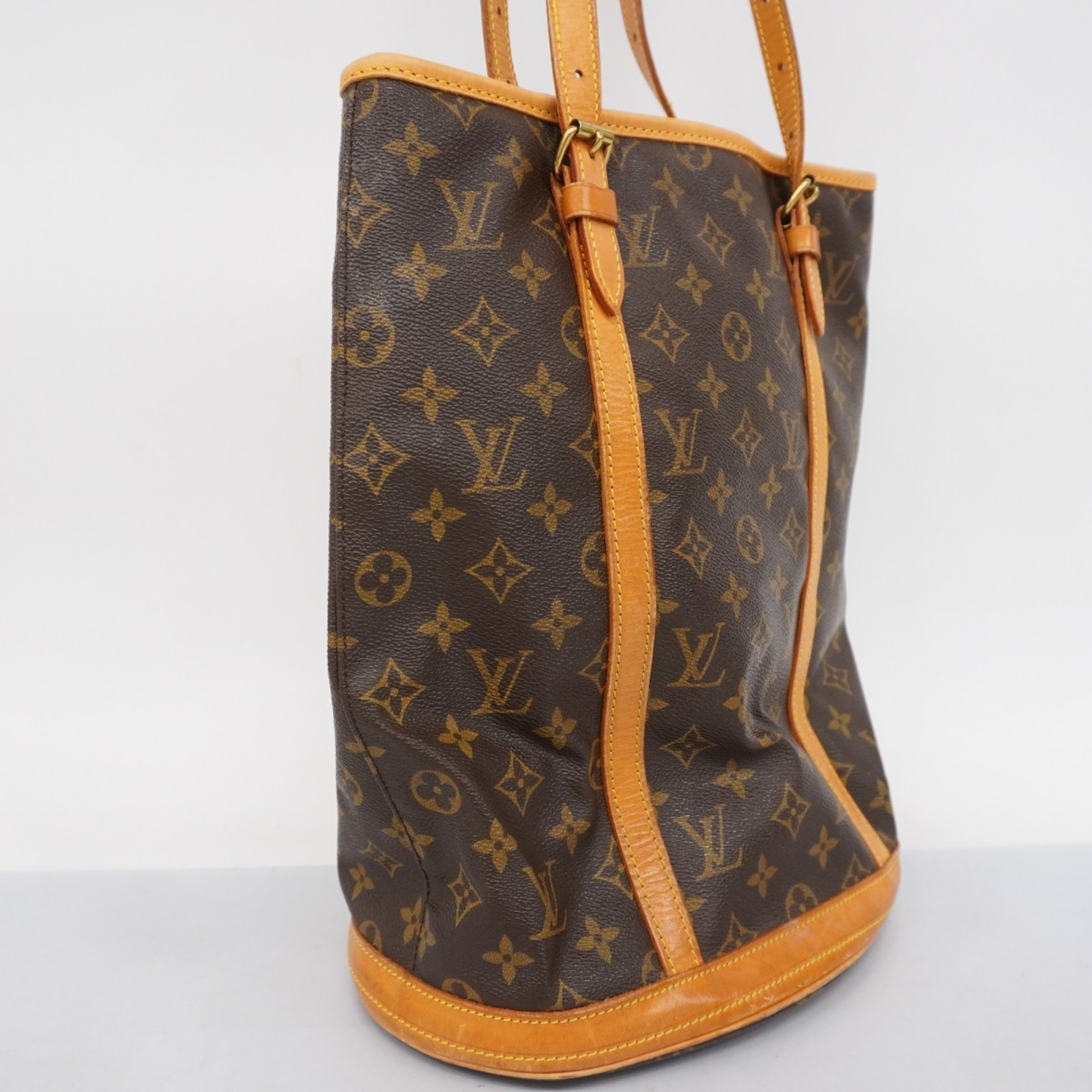 Louis Vuitton Tote Bag Monogram Bucket GM M42236 Brown Women's