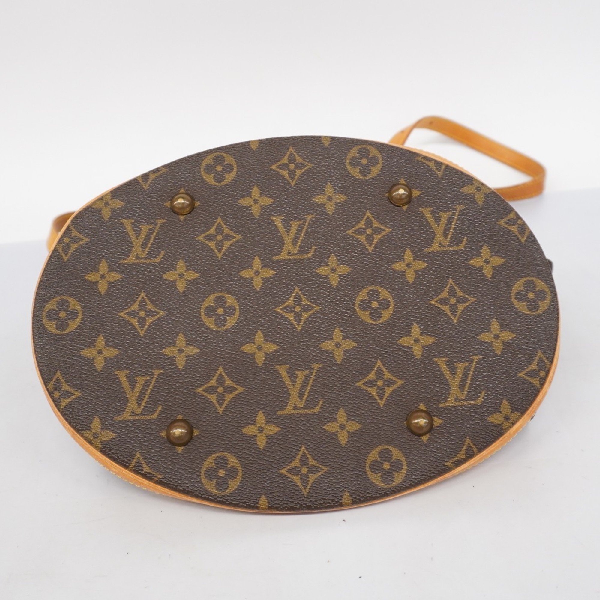 Louis Vuitton Tote Bag Monogram Bucket GM M42236 Brown Women's