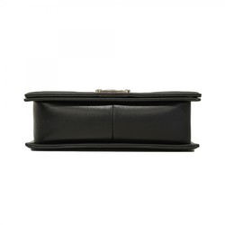 Chanel Shoulder Bag Boy Lambskin Black Ladies