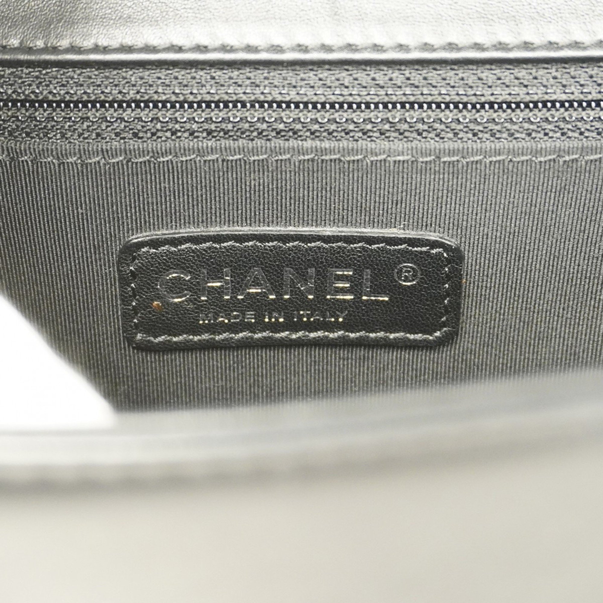 Chanel Shoulder Bag Boy Lambskin Black Ladies