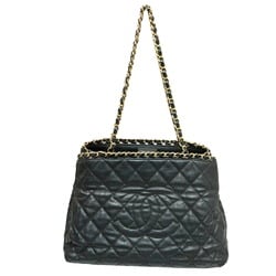 CHANEL Chain shoulder bag, chain, handbag, lambskin, black, 17th series, Coco mark