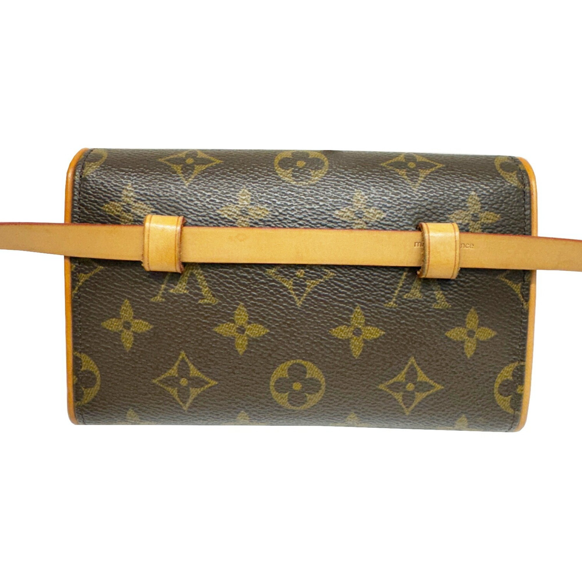 Louis Vuitton Monogram Pochette Florentine M51855 FL0052 Body Bag Brown Women's