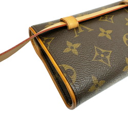 Louis Vuitton Monogram Pochette Florentine M51855 FL0052 Body Bag Brown Women's