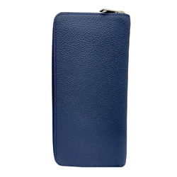 LOUIS VUITTON Leather LV Aerogram Marine Zippy Wallet Vertical M81767 RFID Men's Long Vuitton