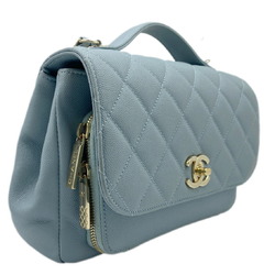 CHANEL Chanel Matelasse Affinity Handbag Caviar Skin Blue Champagne A93749 Chain Shoulder Women's