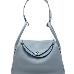 HERMES Lindy 26 Taurillon Blue Run X Stamp 2016 Shoulder Bag for Women