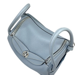 HERMES Lindy 26 Taurillon Blue Run X Stamp 2016 Shoulder Bag for Women