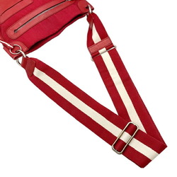 BALLY Shoulder bag Nylon canvas x leather Red Men's Women's