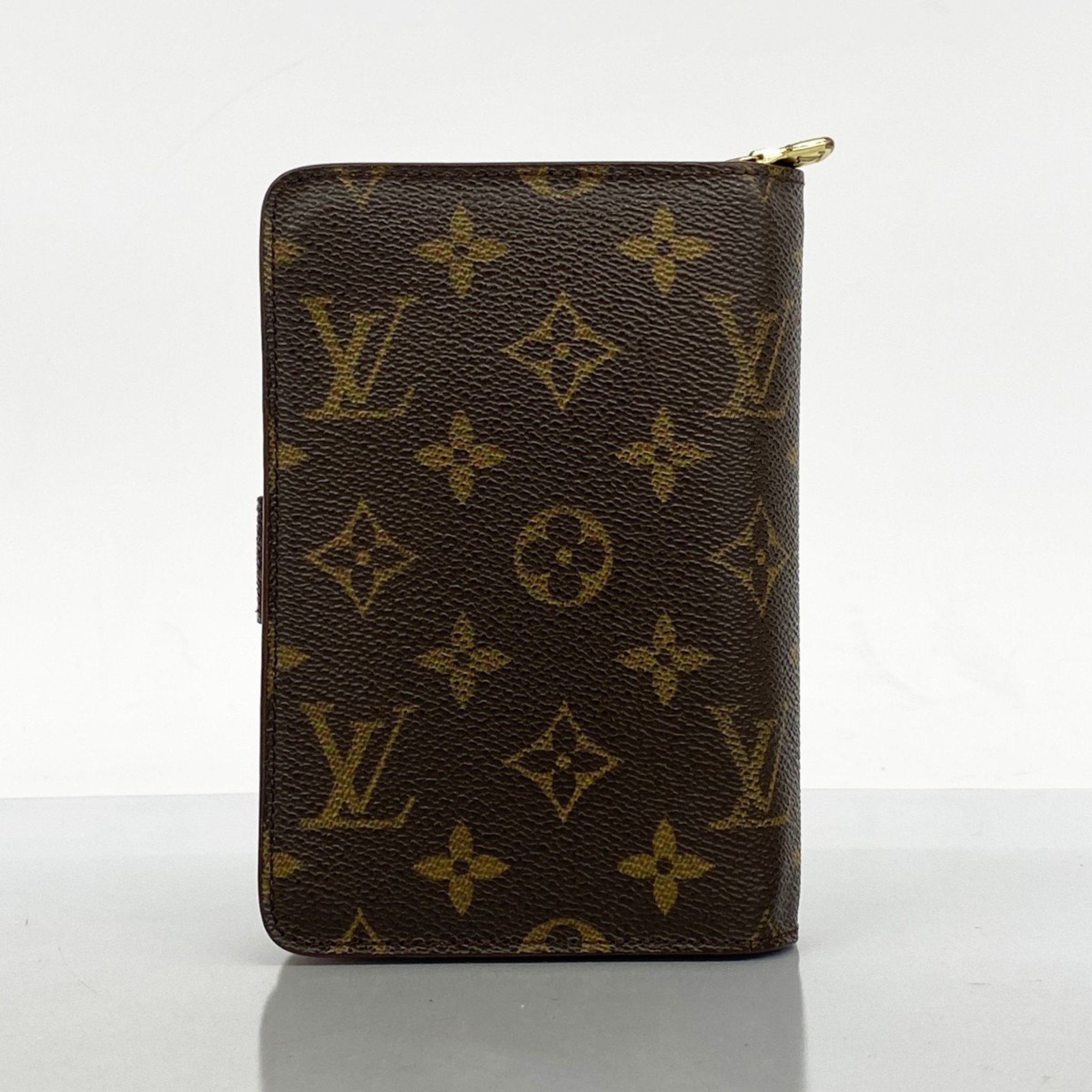 Louis Vuitton Wallet Monogram Porte Papier Zip M61207 Brown Men's Women's