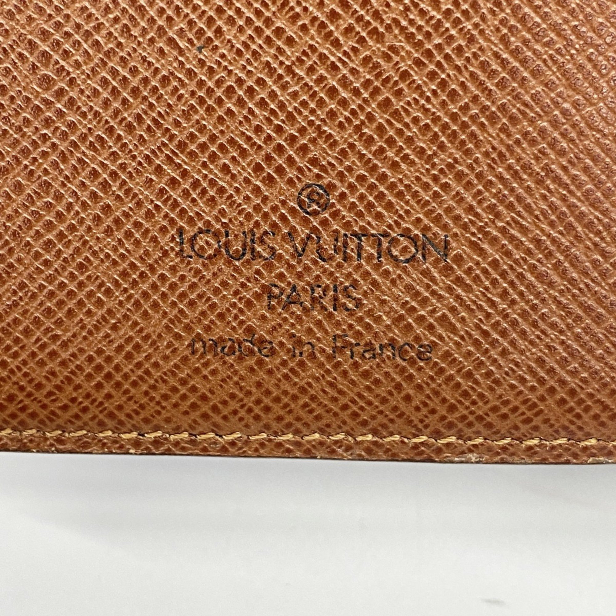 Louis Vuitton Wallet Monogram Porte Papier Zip M61207 Brown Men's Women's