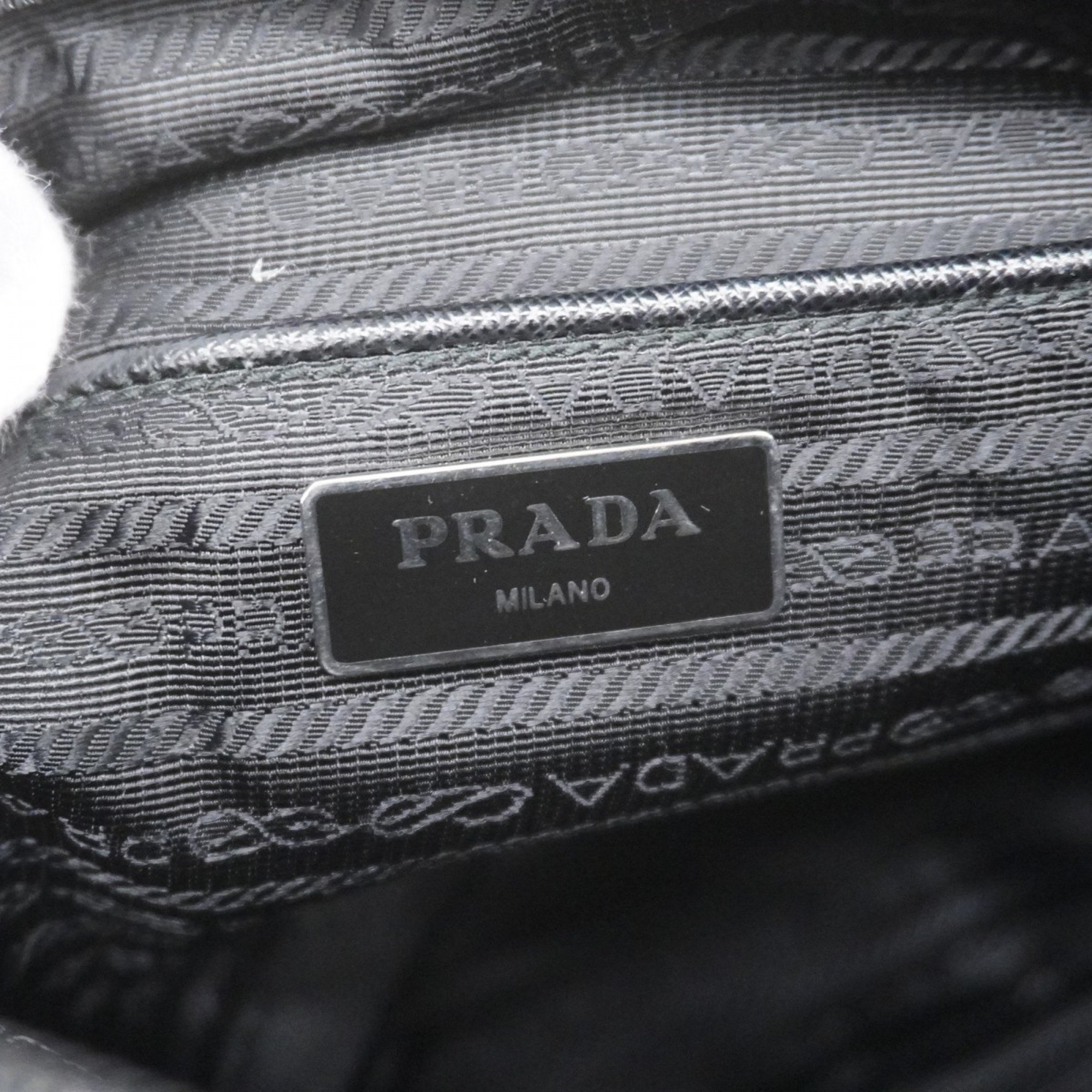 Prada Shoulder Bag Nylon Black Women's