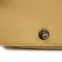 Chanel Shoulder Bag Boy Lambskin Beige Ladies