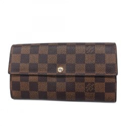 Louis Vuitton Long Wallet Damier Portefeuille Sarah N61734 Ebene Ladies